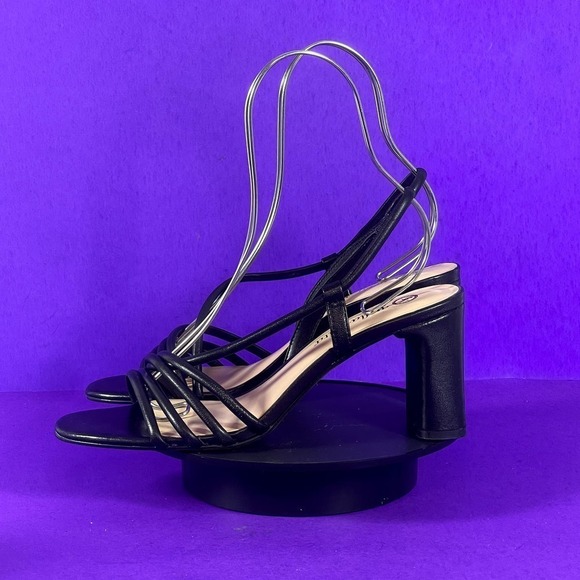 Bella Vita Women's Black Leather Slingback Block Heel Sandal Size 7.5 WW-NEW - Picture 3 of 7